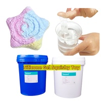 Hanast Gel de silicone liquide transparent bicomposant, non toxique, inodore, mastic souple certifié RoHS REACH, anti-stress pour le bureau