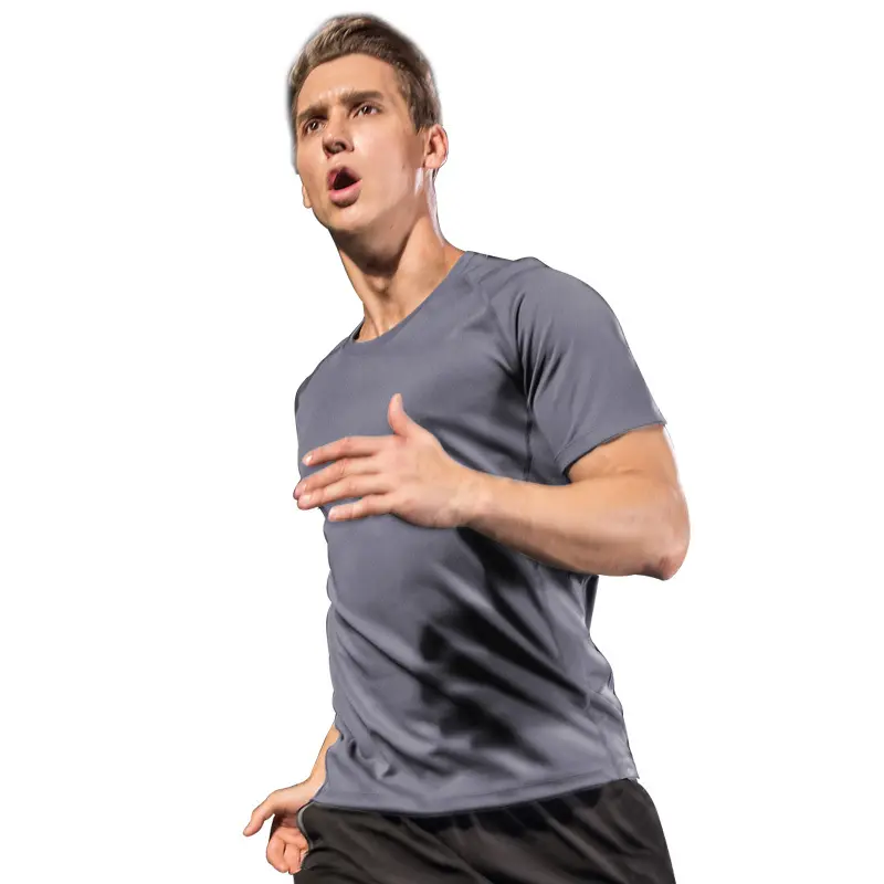 Men's Crewneck Gym Training Workout T-Shirt Short Sleeve Activewear Top