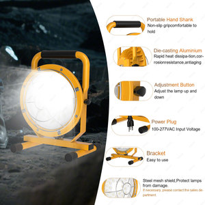 Bbier năng lượng mặt trời khẩn cấp ánh sáng ngoài trời di động dẫn ánh sáng làm việc 6500lm có thể sạc lại cầm tay 50WLED làm việc ánh sáng - Product Image 5