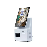 Cajero Automático para Tiendas Sin Personal con Sistema Windows, con Impresora de Recibos y Escáner de Código de Barras, Dedicado para Uso de Cajeros
