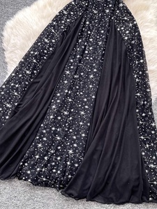 Vestido Maxi Casual de Verano 2026 con Cuello en V y Estampado de Puntos para Mujer, Estilo Túnica Romana Ajustada - Product Image 6