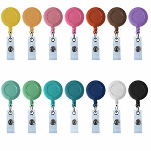 Porte-badge rétractable personnalisé en ABS moderne avec impression sérigraphique, logo personnalisé, plusieurs couleurs, porte-badge d'infirmière avec clip ceinture - Product Image 1