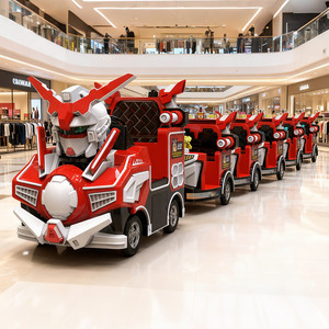 รถไฟต่อสู้หุ่นยนต์สีแดงแบบกำหนดเองสไตล์กันดั้ม พร้อมจอ LCD ขนาด 27 นิ้วแบบอินเทอร์แอคทีฟ สำหรับใช้ในสวนสนุก ห้างสรรพสินค้า และโรงเรียน - Product Image 3