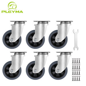 OEM Medium und Heavy Duty 3 Zoll rotierende TPR Rollen Stahl Gummi Lenk rolle mit Lager Hohe Qualität zum besten Preis - Product Image 3