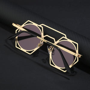 Lunettes de soleil style steampunk unisexe, monture en métal, protection UV400, pare-soleil de classe 2, film anti-lumière bleue, film blanc C23 - Product Image 5