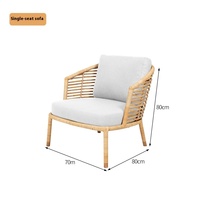 Ensemble de salon de jardin moderne en rotin avec table basse et chaises tressées en aluminium pour 2 personnes, idéal pour salon, jardin, terrasse, balcon