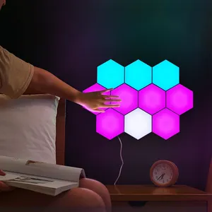 Modular Touch Quantum Hexagon Light Sensitive Lighting Night Magnetic Hexagons Lamp