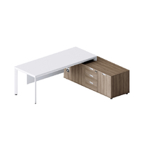 Meubles de bureau bon marché pour directeur général, bureau moderne en forme de L, table de bureau blanche