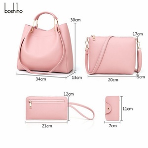 Sac à main de marque haut de gamme avec logo personnalisé, sac à main rose clair pour femmes, ensembles de sacs à main pour femmes - Product Image 2