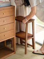 Marchepied en bambou massif, tabouret de bar multifonctionnel avec repose-pieds coulissant, échelle d'angle pour cuisine et chambre