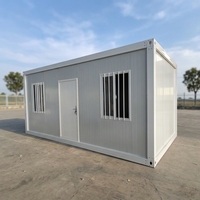 Maison conteneur préfabriquée démontable de 20 pieds, cabine modulaire portable, mini-maison, bureau mobile, maison détachable pour station balnéaire, à vendre, MOQ1