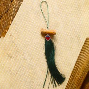 Bamboo Tassel Pendant Key Chain Cord Chinese Style Decorative Accessories For Bag Tea Set Individually Packaged - Product Image 4