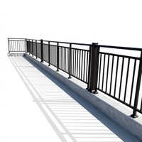 Rampe en aluminium thermolaqué moderne, balustre sur mesure, main courante intérieure/extérieure pour balcon, terrasse, escalier, hôpital, villa