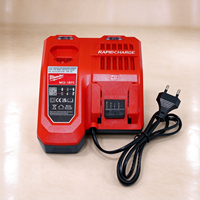 Chargeur Milwaukee 2-en-1 à double baie, chargeur rapide compatible avec les batteries Li-ion Milwaukee M12 M18, outil de charge rapide pour outils électriques