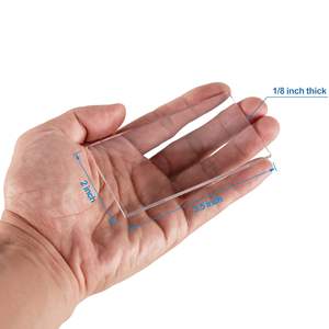 Cartes de place en acrylique transparent petit Rectangle acrylique carte de siège vierge escorte <span class=keywords><strong>plaque</strong></span> signalétique pour le réglage de la table, dîner de mariage - Product Image 2