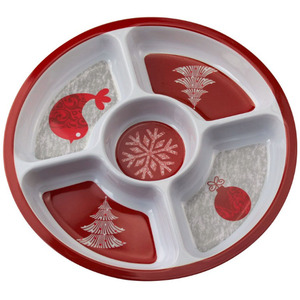 Promoción <span class=keywords><strong>de</strong></span> gran tamaño Melamine Crisps Chip Dip Snack Bowl Bandeja <span class=keywords><strong>Platos</strong></span> <span class=keywords><strong>con</strong></span> división - Product Image 2
