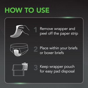 Coussinets d'incontinence <span class=keywords><strong>pour</strong></span> hommes biodégradables et doux <span class=keywords><strong>pour</strong></span> la peau, en bambou, antibactériens, désodorisants, hautement absorbants - Product Image 6