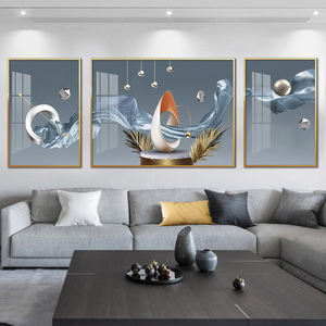 3 piezas de pintura de arte gráfico geométrico minimalista nórdico y arte de pared diseño de lujo impreso en lienzo póster para decoración del hogar - Product Image 4