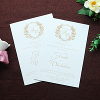 Programa DE BODA personalizado Orden de servicio Lámina de oro Invitación DE BODA Folletos de ceremonia estacionarios