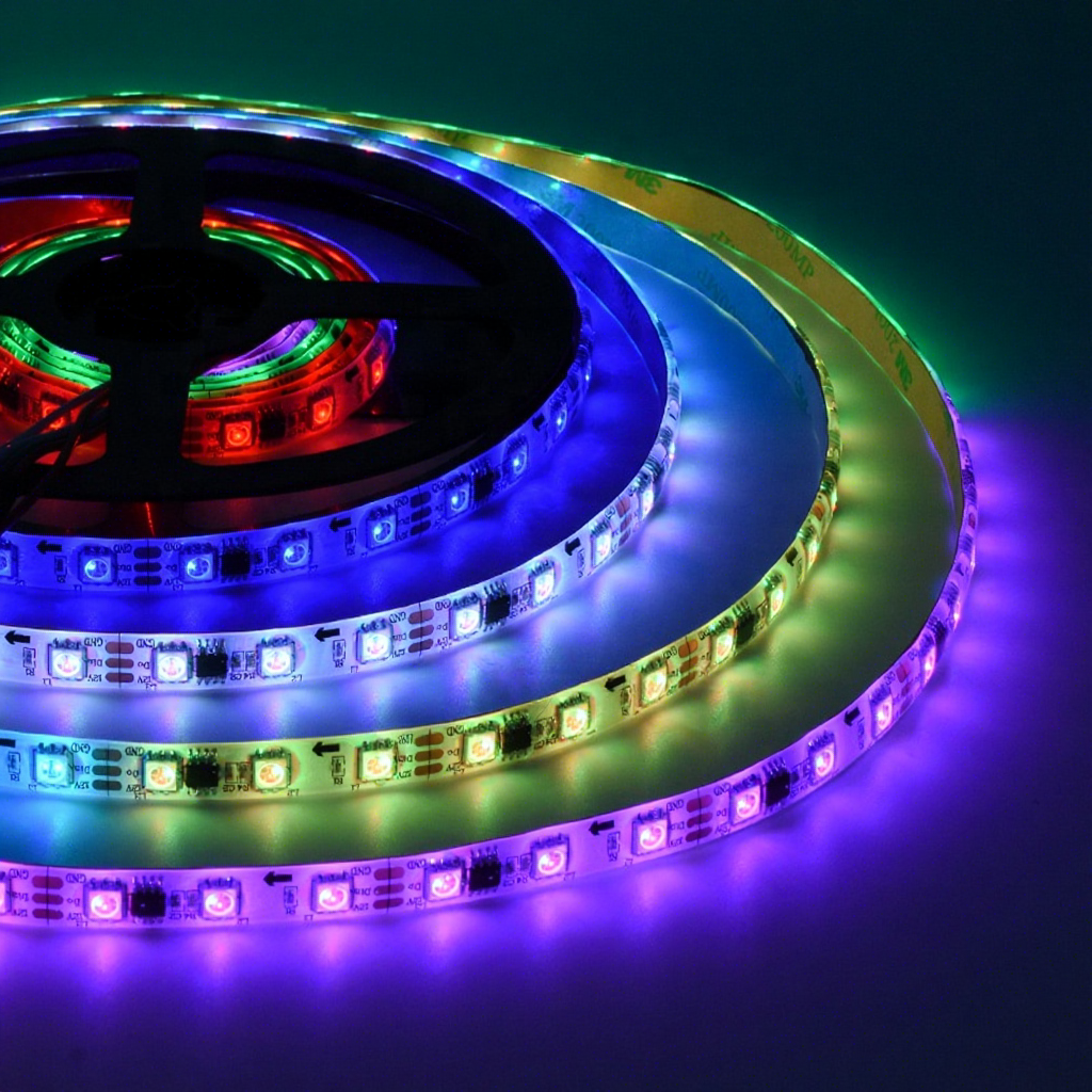 12v 10mm 5050 Full Color Ws2811 Led Strip 60LEDS/M IP20 5M/Roll Flexible Led Light