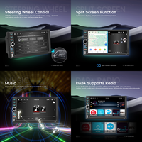 Hikity 7 ''4 + 64G Double Din Android Autoradio avec sans fil CarPlay Auto GPS & WIFI TV Combo Split Screen Function OEM Wholesale