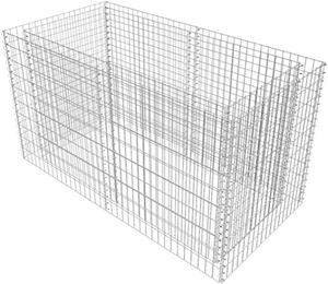 Vente en gros de jardinières en <span class=keywords><strong>gabion</strong></span> de haute qualité en <span class=keywords><strong>acier</strong></span> <span class=keywords><strong>galvanisé</strong></span> 180x90x100 cm, couleur argent, pour jardin et fleurs - Product Image 1