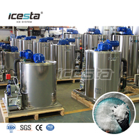 Évaporateur à glace en paillettes industriel ICETSA nouvelle technologie 5 tonnes, tambour à glace en acier inoxydable pour machine à glace