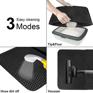 Rutsch feste faltbare Katzenstreu matte Trapper Doppels chicht Eva leichtes Haustier Pad wasserdichte Luxus Katzenstreu matte - Product Image 3