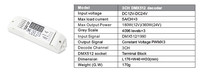 Controlador LED RGB DMX de 3 Canales Bincolor BC-833 12v 24v, Modo Maestro-Esclavo, Decodificador RGB DMX512