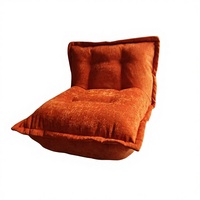 Fauteuil pouf géant en tissu chenille pour salon moderne, ignifuge, housse lavable, rembourrage en mousse, canapé paresseux pour chambre et balcon