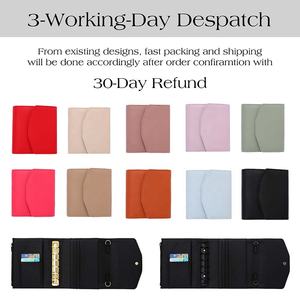 Hongbo الأفضل مبيعًا 10 ألوان من الجلد المرصع بالحصى A7 مخطط ميزانية مع ورقة ذبابة متوفر كهدية قرطاسية مدرسية/مكتبية - Product Image 4