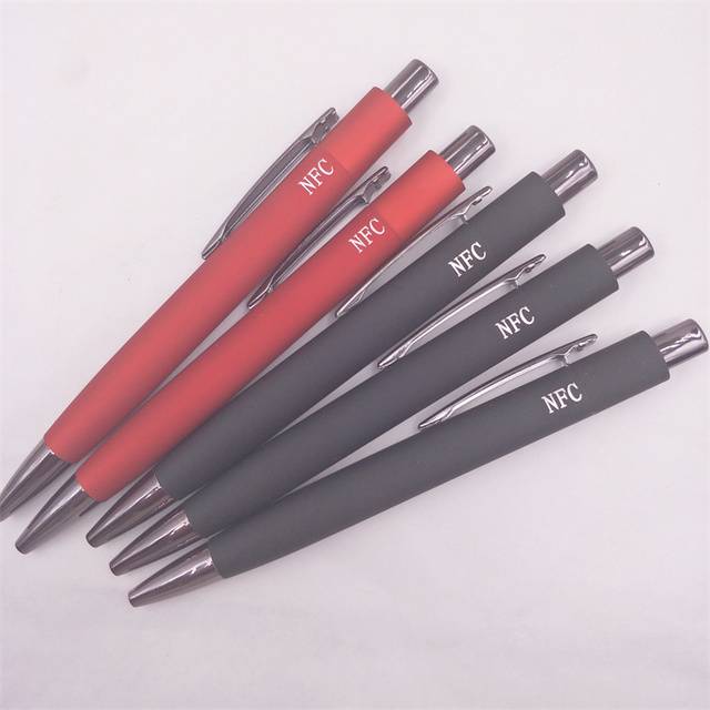 Silver Logo NFC Technology Wireless Data Transfer Scribe Pen for transmit data and documents