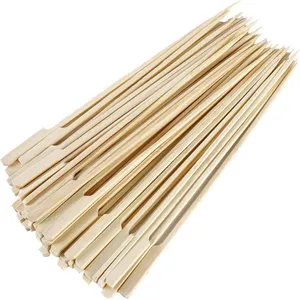 Fábrica Venda Direta Atacado Descartável Bamboo Golf Paddle Espetos Varas De Churrasco De Madeira para Churrasco Grill e Kebab