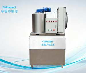 Machine à glace en flocons Coldsmart 1 tonne/24 heures pour marché <span class=keywords><strong>de</strong></span> poissons, <span class=keywords><strong>restaurant</strong></span>, haute productivité, fabrication automatique <span class=keywords><strong>de</strong></span> glace en flocons à l'eau salée - Product Image 1
