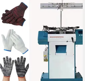 Full automatic glove knitting machine with automatic overlock knitting gloves machine
