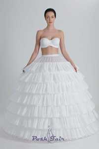 AL1643 Falda de Tul de Alta Calidad con 6 Aros y 7 Capas, Estilo Loto, <span class=keywords><strong>para</strong></span> Vestidos de Novia, Anillo de Acero Largo y Resistente de 8mm, Falda Interior de Cancán - Product Image 3