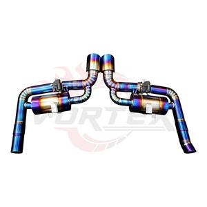 Échappement léger Vortex Ti Valvetronic pour Porsche 871 Cayman Boxster 2.0T 2.5 avec doubles sorties de pot d'échappement bleues dégradées - Product Image 4