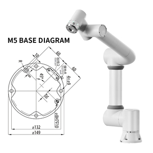 Brazo Robótico de Soldadura Automático de 6 Grados de Libertad, Carga Útil de 5 kg, 922 mm, Brazo Robótico Colaborativo de Soldadura y Manipulación FR5 de 6 Ejes, Paletizador, Cobot - Product Image 4