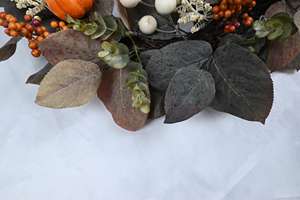 Ventes chaudes, couronne de porte personnalisée de 24 pouces, décoration d'automne, couronne artificielle de citrouilles pour les fêtes - Product Image 5