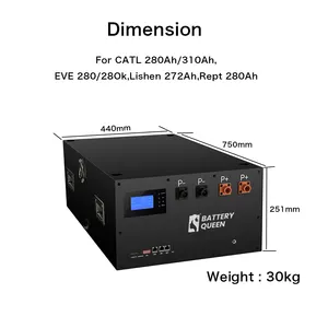 EEL新品lifepo4バッテリーケースボックス48v 51.2V 280ah 320ahリチウムイオン電池ボックス