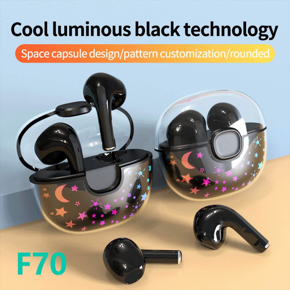 F70-private-mould noire -- Coloré-Design-Gaming-earbuds