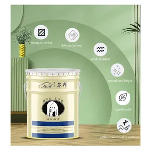 Vente en gros d'usine Peinture écologique inodore pour maison Peinture blanche au latex pour murs intérieurs à base d'eau