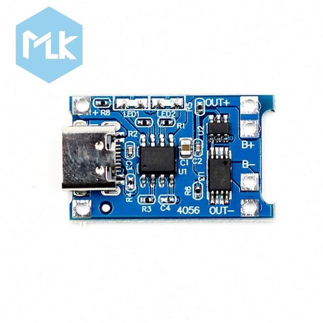 MLK TP4056 5V 1A 18650 TYPE-C USB Lithium Battery Charger Module ICs with Protection Board