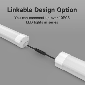 Luminaire LED linéaire étanche à la vapeur, IP66 IK09, 150lm/W, lampe étanche pour entrepôt, cuisine, garage - Product Image 3