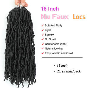 Capelli Soft Locs Africani dalla Fabbrica di Xuchang, Ondulati, Faux Locs 14, 18, 24, 36 Pollici Disponibili - Product Image 2
