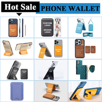 Cartera magnética de cuero PU desmontable con logotipo personalizado, funda para teléfono, tarjetero, cartera magnética personalizada para iPhone 16 15 14 Pro Max