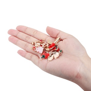 Pendentif en alliage thème rouge, formes variées, pour la fabrication de colliers, apprêts de bijoux en fer émaillé - Product Image 2
