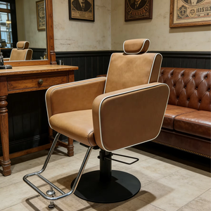 Sillón de Barbería Reclinable Negro para Hombre, Silla Profesional para Corte de Cabello, Silla Hidráulica para Salón de Belleza DM - Product Image 4