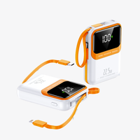 Nouvelle Batterie Externe Portable Haute Capacité 2024 (100000mAh/20000mAh) 22.5W Noire avec Technologie GaN et Support de Charge Sans Fil (CN;GUA)