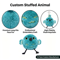 Gantungan Kunci Burung Plush Kawaii, Boneka Burung Lembut, Buat Gantungan Kunci Boneka Sendiri, Mainan Boneka Lucu